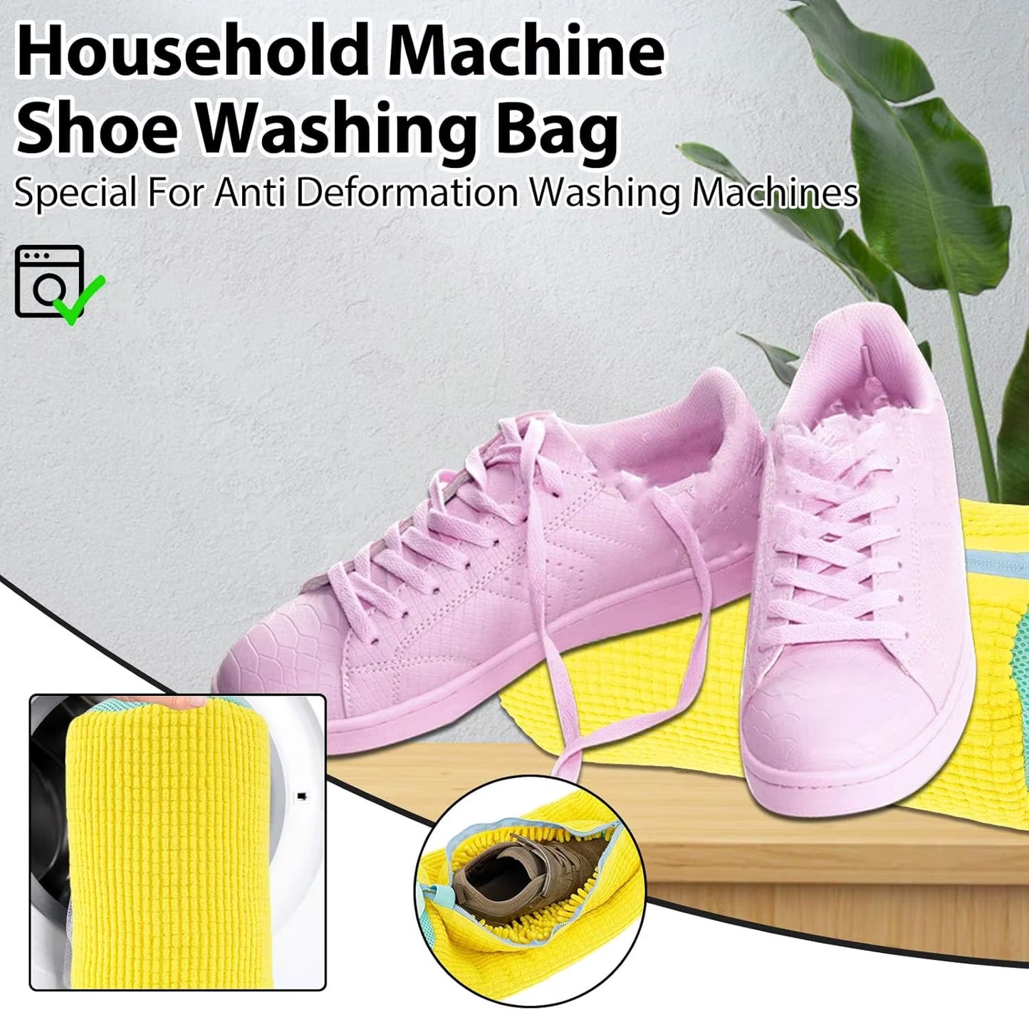 2Pcs Shoe Washing Machine Bag, Shoe Cleaning Bag Laundry Bag Reusable Shoe Washing Bag Shoe Cleaner Canvas Tennis Running Shoes