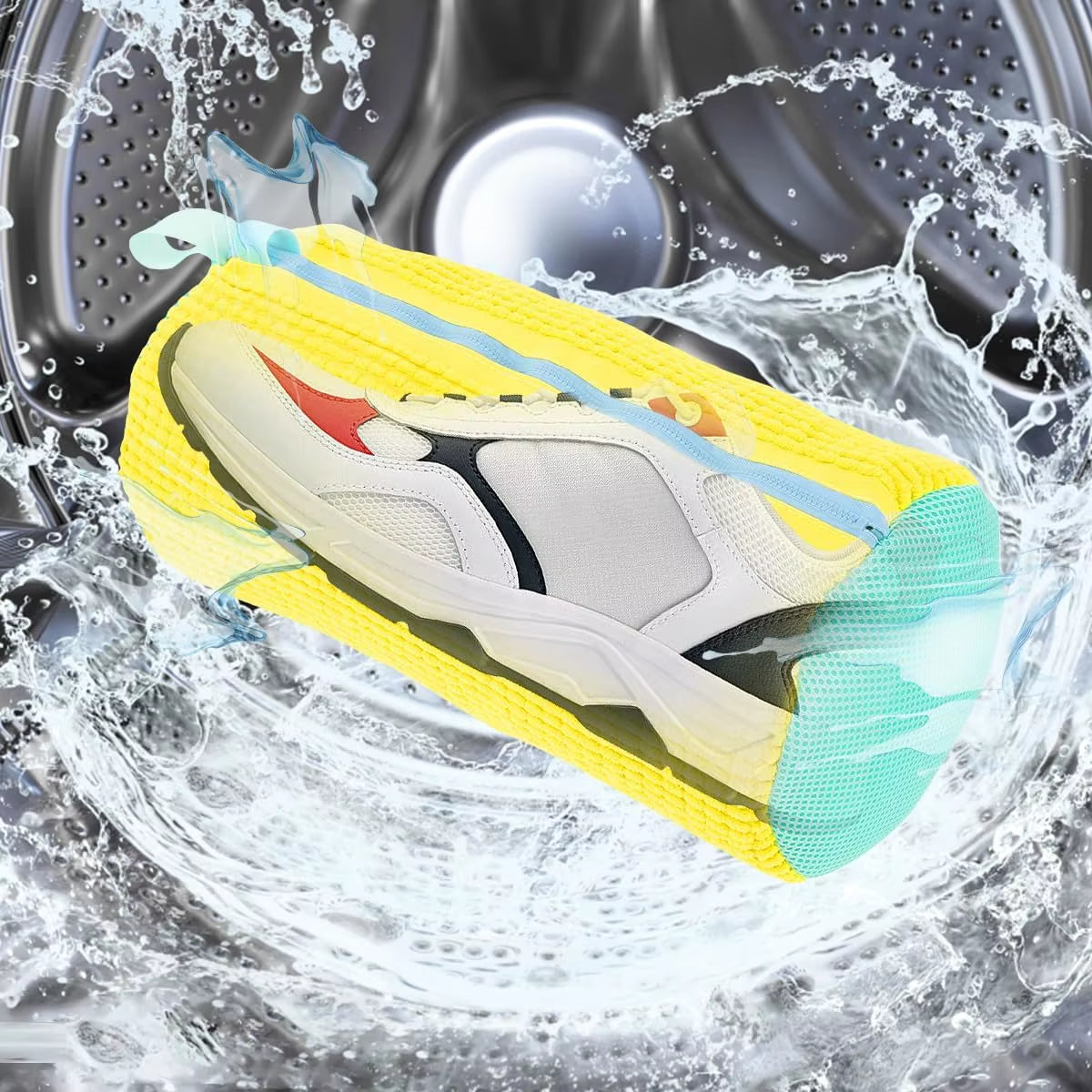 2Pcs Shoe Washing Machine Bag, Shoe Cleaning Bag Laundry Bag Reusable Shoe Washing Bag Shoe Cleaner Canvas Tennis Running Shoes