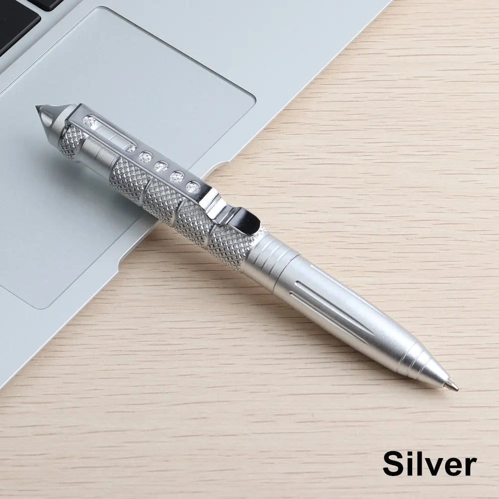 1/8Pcs Tool Pens Multi-functional Pen Tactical Tungsten Steel Rotating Unisex Pen Window Glass Metal Ballpoint Multifunctional