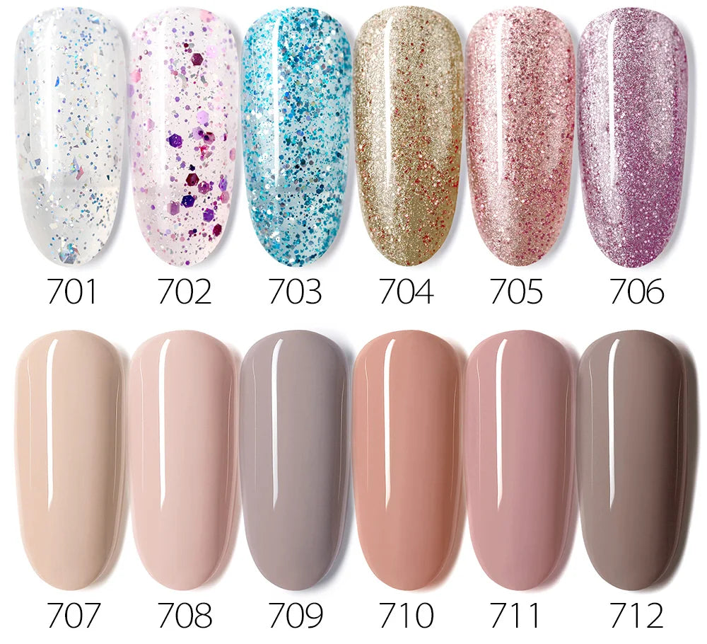 Venalisa Fashion Bling 7.5ml Nude Color Series Soak Off UV LED Nail Gel Polish Cosmetics Nail Manicure Gel Polish Nail Varnish