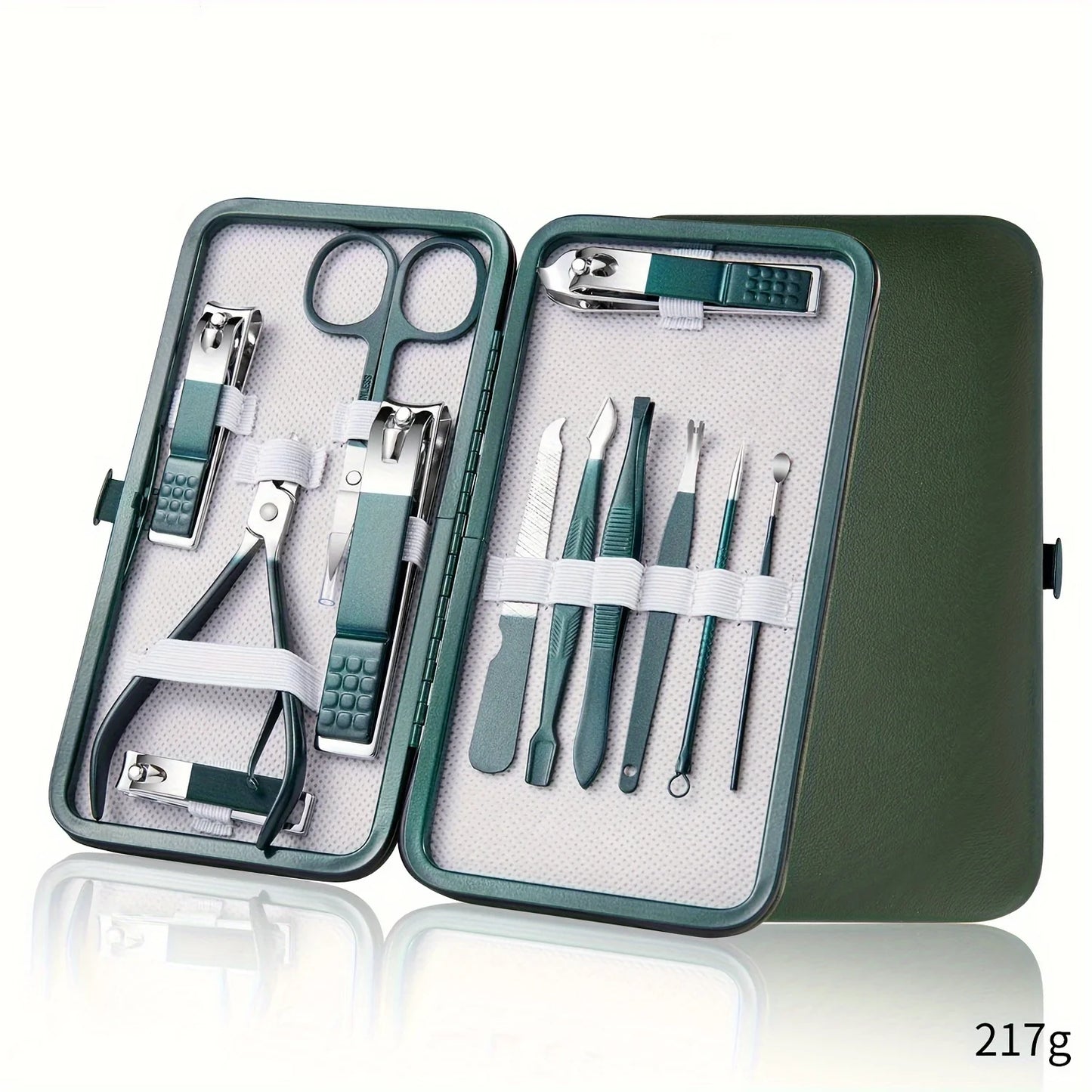 Professional 6-18 Piece Nail Care Kit Stainless Steel Manicure & Pedicure Set with Travel Case for On-the-Go Grooming