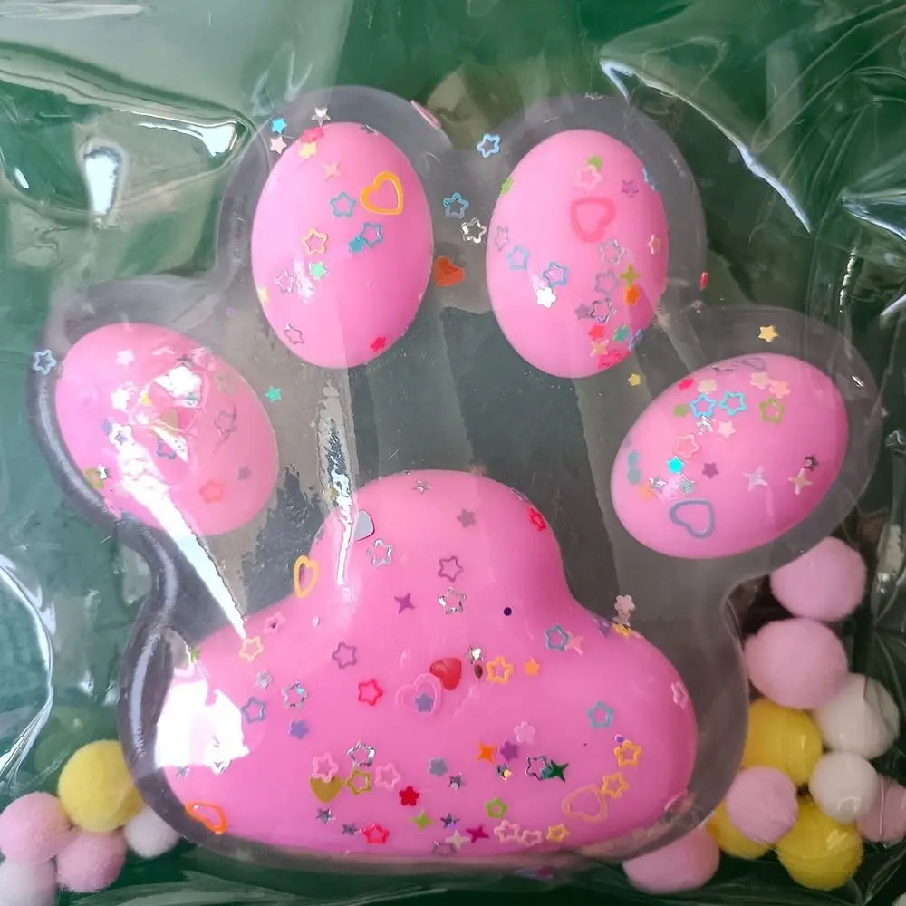 Cat Paw Pinching and Decompressing Toy Giant Squeeze Cat Paw Toys Soft Sticky Stress Relief Relax Toys