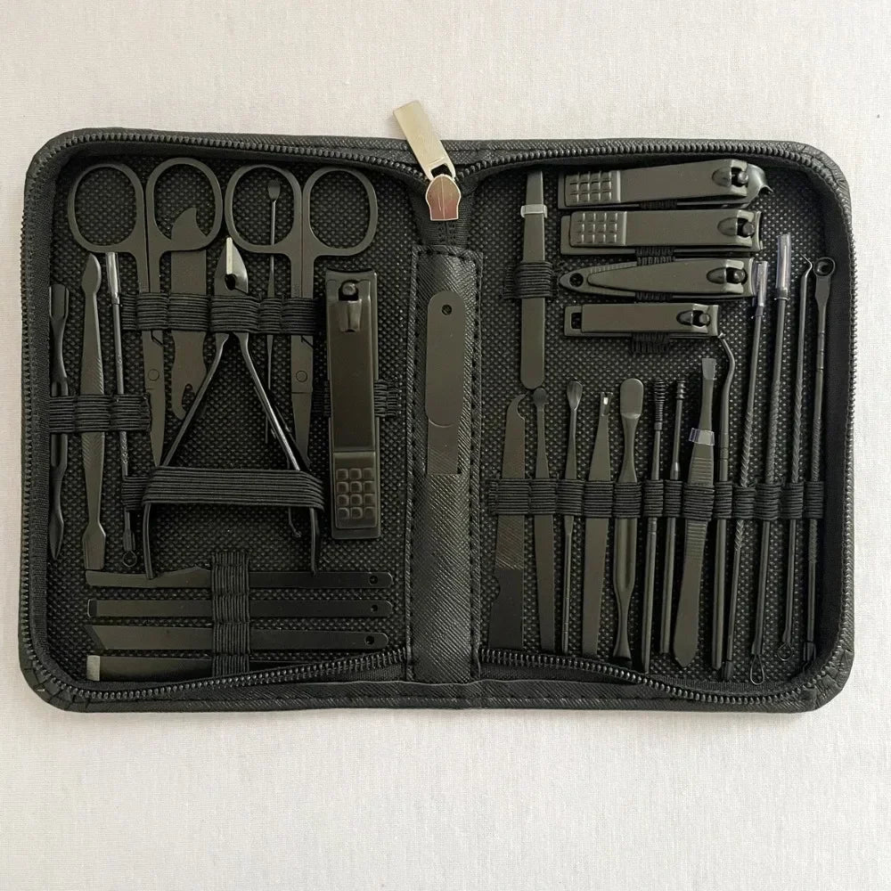 8/32pcs Manicure Set Professional Pedicure Kit Nail Scissors Grooming Kit Stainless Steel Manicure Cutters Nail Beauty Tools