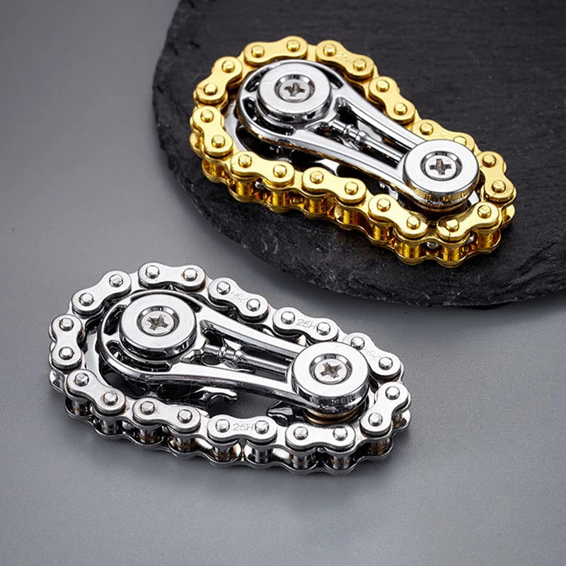 Fingertip Gyro Mechanical Metal Sprocket Flywheel Children Adult Decompression Toys Kids Anti-stress Spinning Top Gyroscope