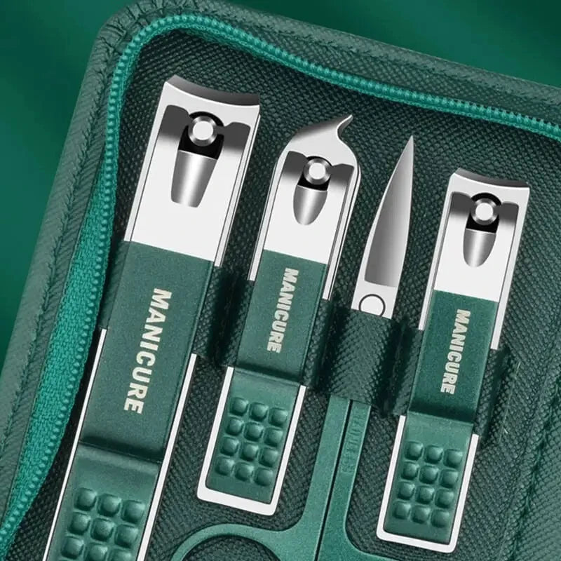 6/9 Pcs Set Professional Piece Nail Care Kit Stainless Steel Manicure & Pedicure Set Nail Clipper Set with Travel Case