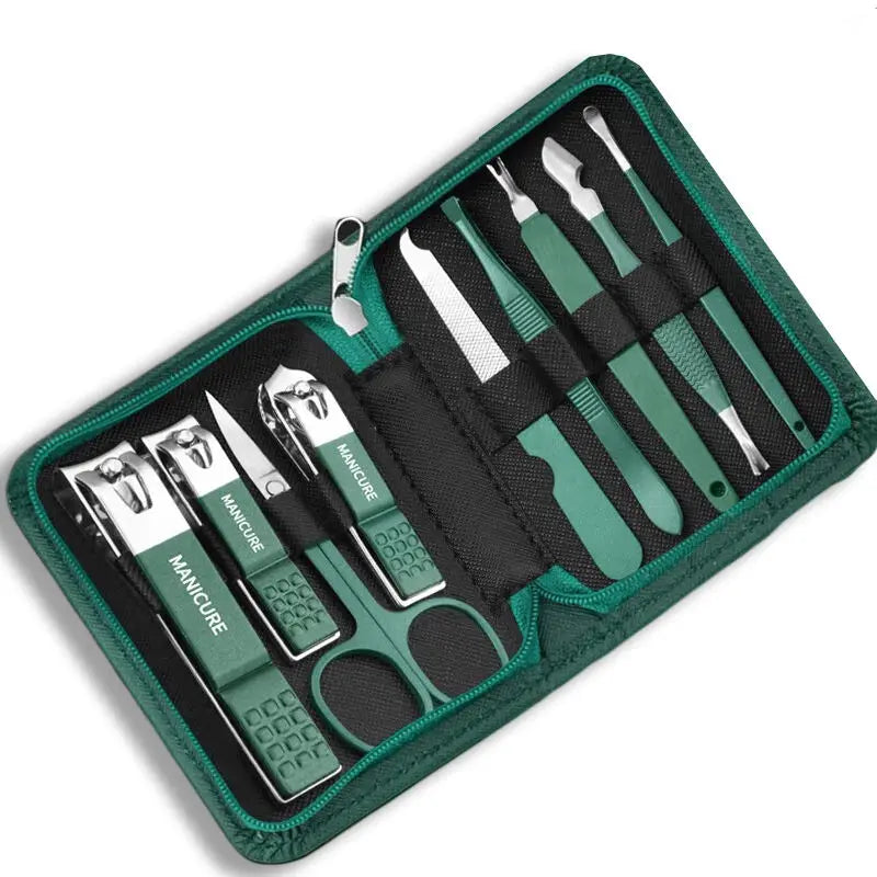 Professional 6-18 Piece Nail Care Kit Stainless Steel Manicure & Pedicure Set with Travel Case for On-the-Go Grooming
