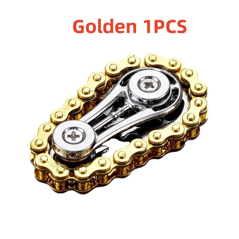 Fingertip Gyro Mechanical Metal Sprocket Flywheel Children Adult Decompression Toys Kids Anti-stress Spinning Top Gyroscope