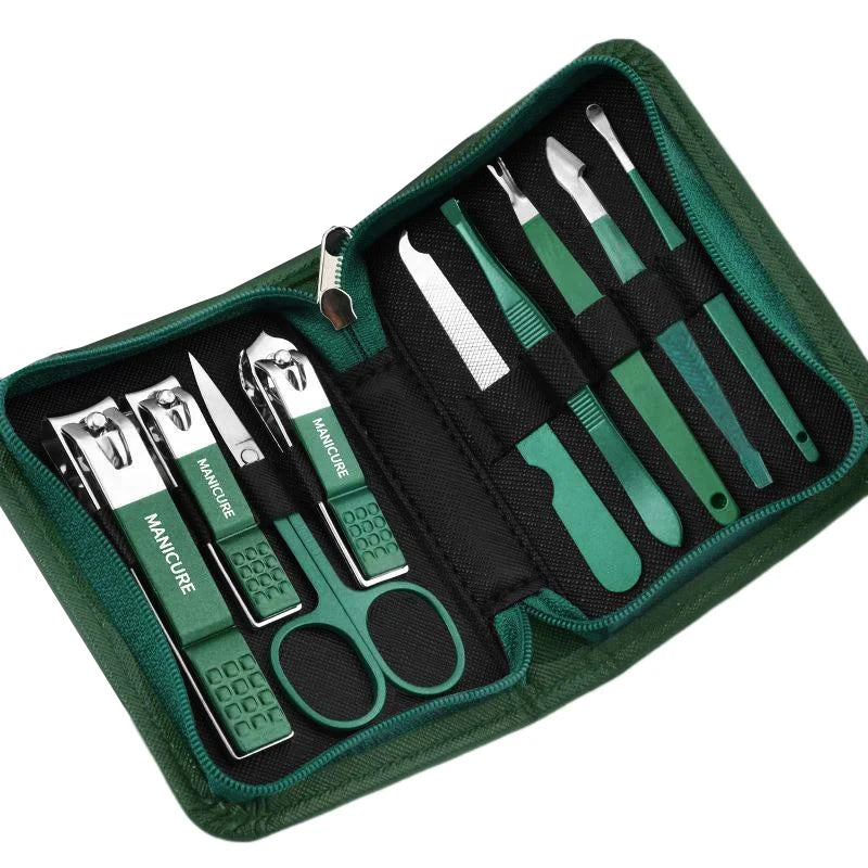 6/9 Pcs Set Professional Piece Nail Care Kit Stainless Steel Manicure & Pedicure Set Nail Clipper Set with Travel Case