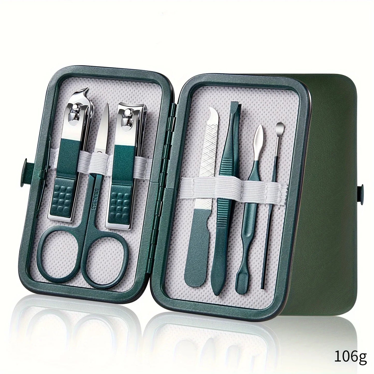 Professional 6-18 Piece Nail Care Kit Stainless Steel Manicure & Pedicure Set with Travel Case for On-the-Go Grooming