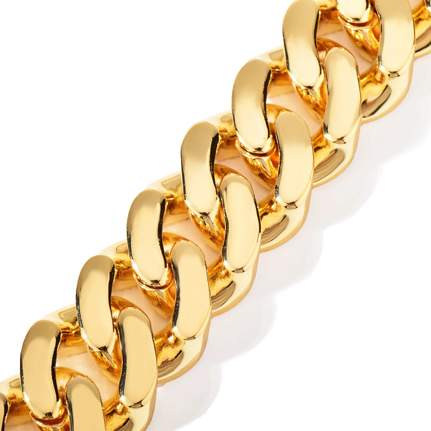 CUC NEW Men Baguette HipHop Necklace 21mm Big Gold Color Cuban Chain Iced Out Zirconia Miami Link Fashion Rock Rapper Jewelry