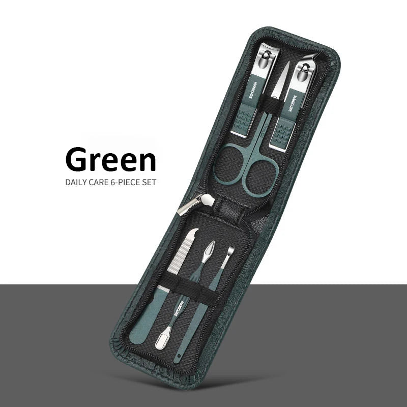 6/9 Pcs Set Professional Piece Nail Care Kit Stainless Steel Manicure & Pedicure Set Nail Clipper Set with Travel Case