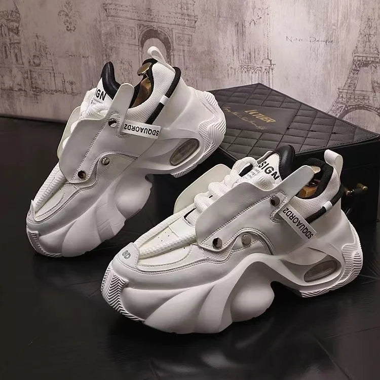 Designer Style Men Shoes Autumn Winter Comfortable Men's Thick Platform Sneakers Fashion Casual Shoes Sports Trainers Tenis
