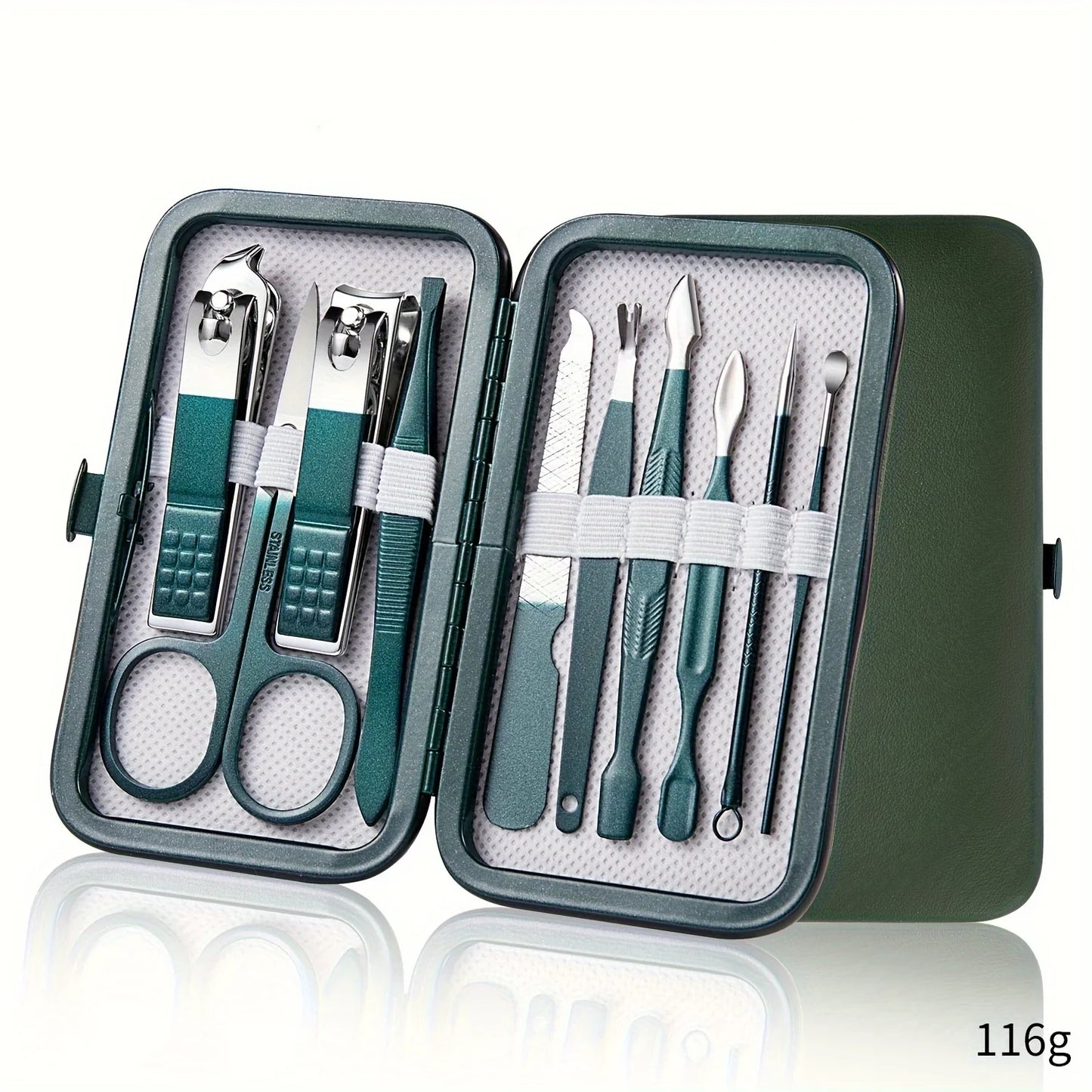 Professional 6-18 Piece Nail Care Kit Stainless Steel Manicure & Pedicure Set with Travel Case for On-the-Go Grooming
