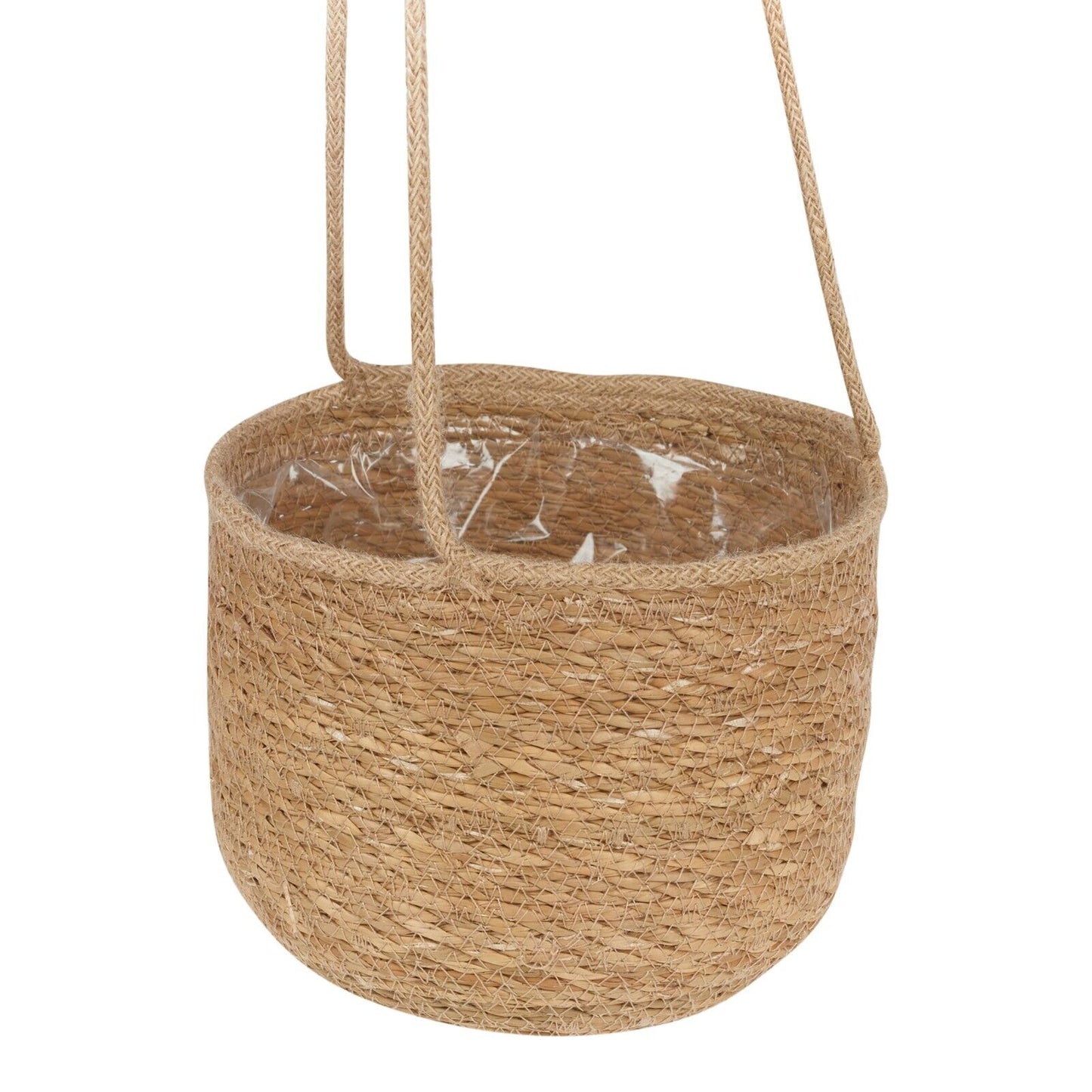 3 Natural Bamboo Outdoor Hanging Garden Large Pots Flower Rope Baskets Planters