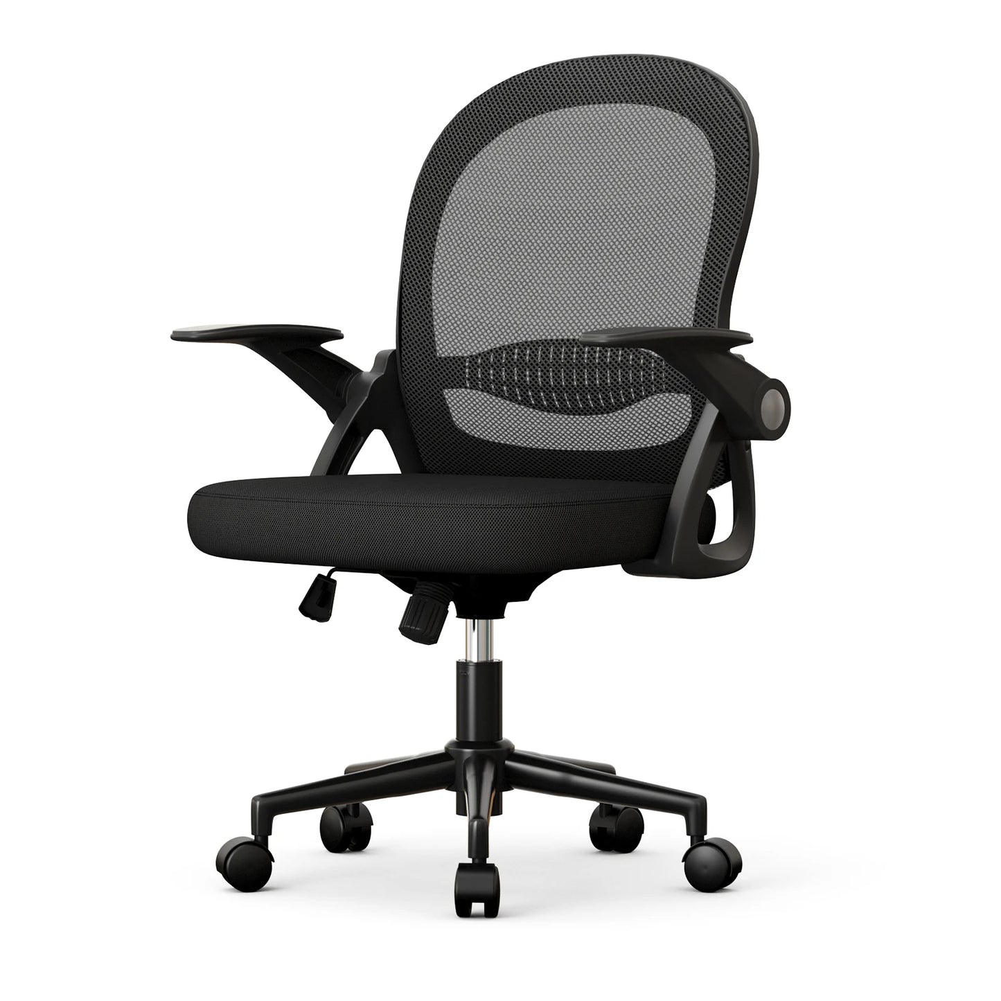 Home Office Chair Ergonomic Desk Chair Swivel Computer Chair Mid-Back Mesh Chair with Flip-Up Armrests Lumbar Support for Home