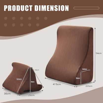 Wedge Pillow Set with Tablet Pillow Stand and Sidepockets