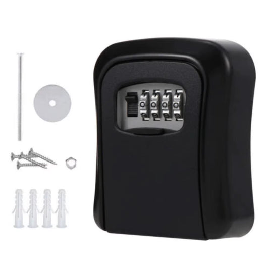 Wall Mounted Safe, 4 Combination Safe Outdoor Security Key Lock Box