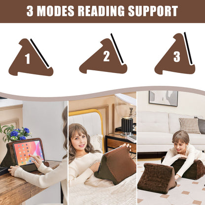 Wedge Pillow Set with Tablet Pillow Stand and Sidepockets