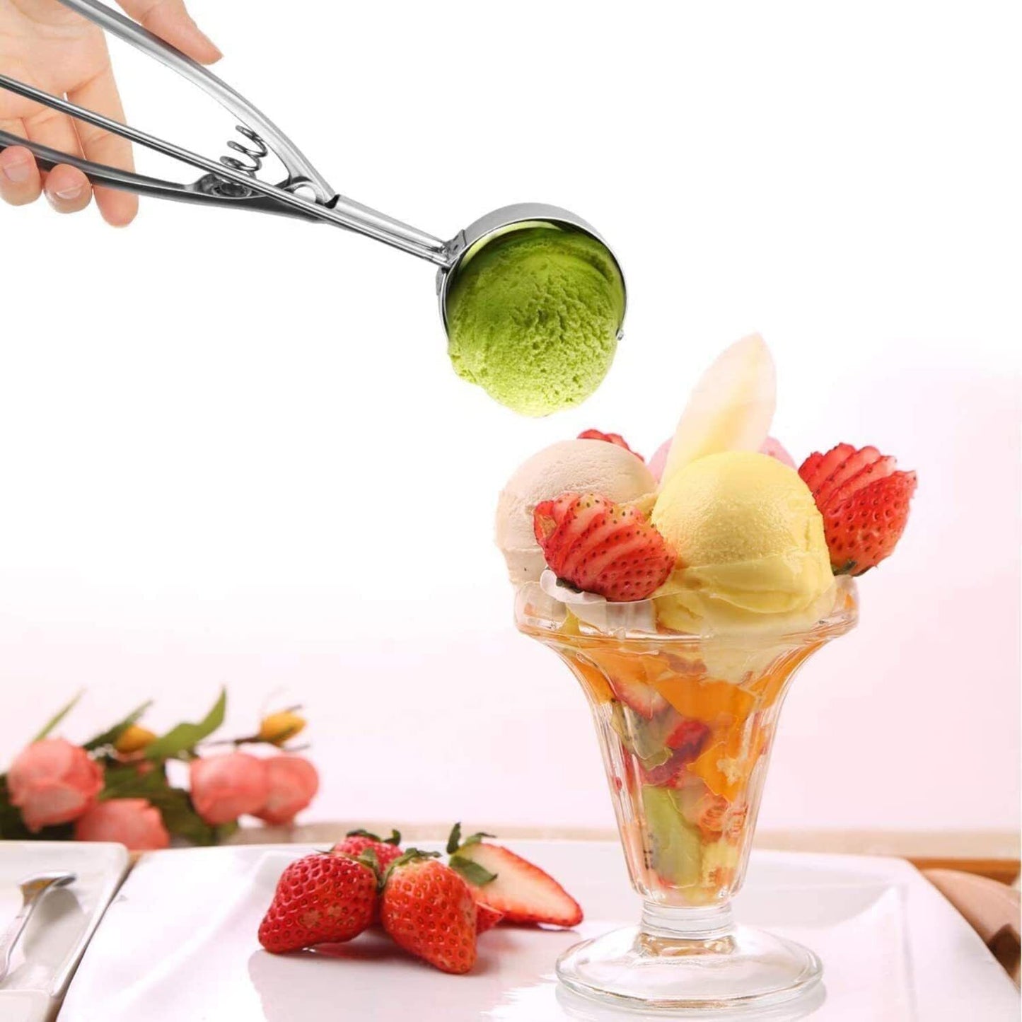 Chef Remi Ice Cream Scoop 4Cm Stainless Steel - Easy Trigger