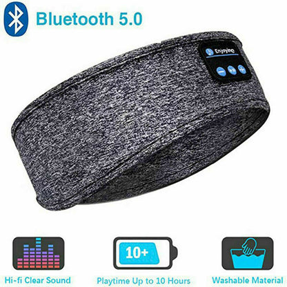 Eye Mask Sleep Headphones Bluetooth 5.0 Headband Wireless Sports Music Earphone