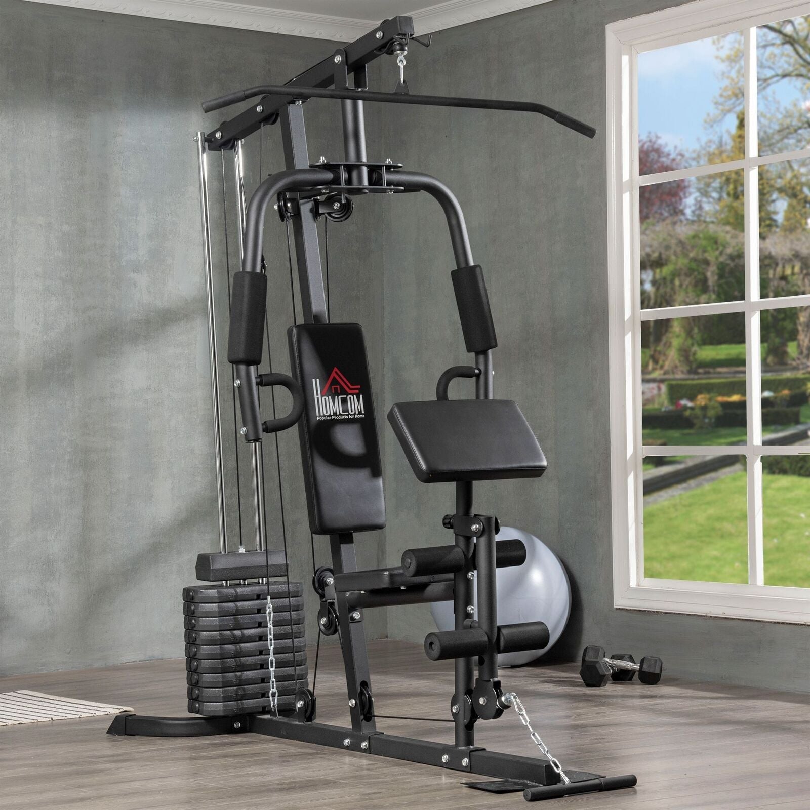 Multifunction Home Gym Machine with 45Kg Weight Stack, for Full Body Workout