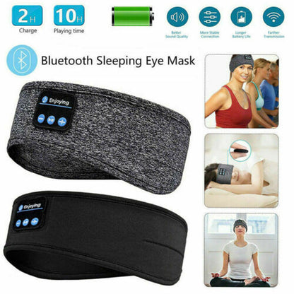 Eye Mask Sleep Headphones Bluetooth 5.0 Headband Wireless Sports Music Earphone