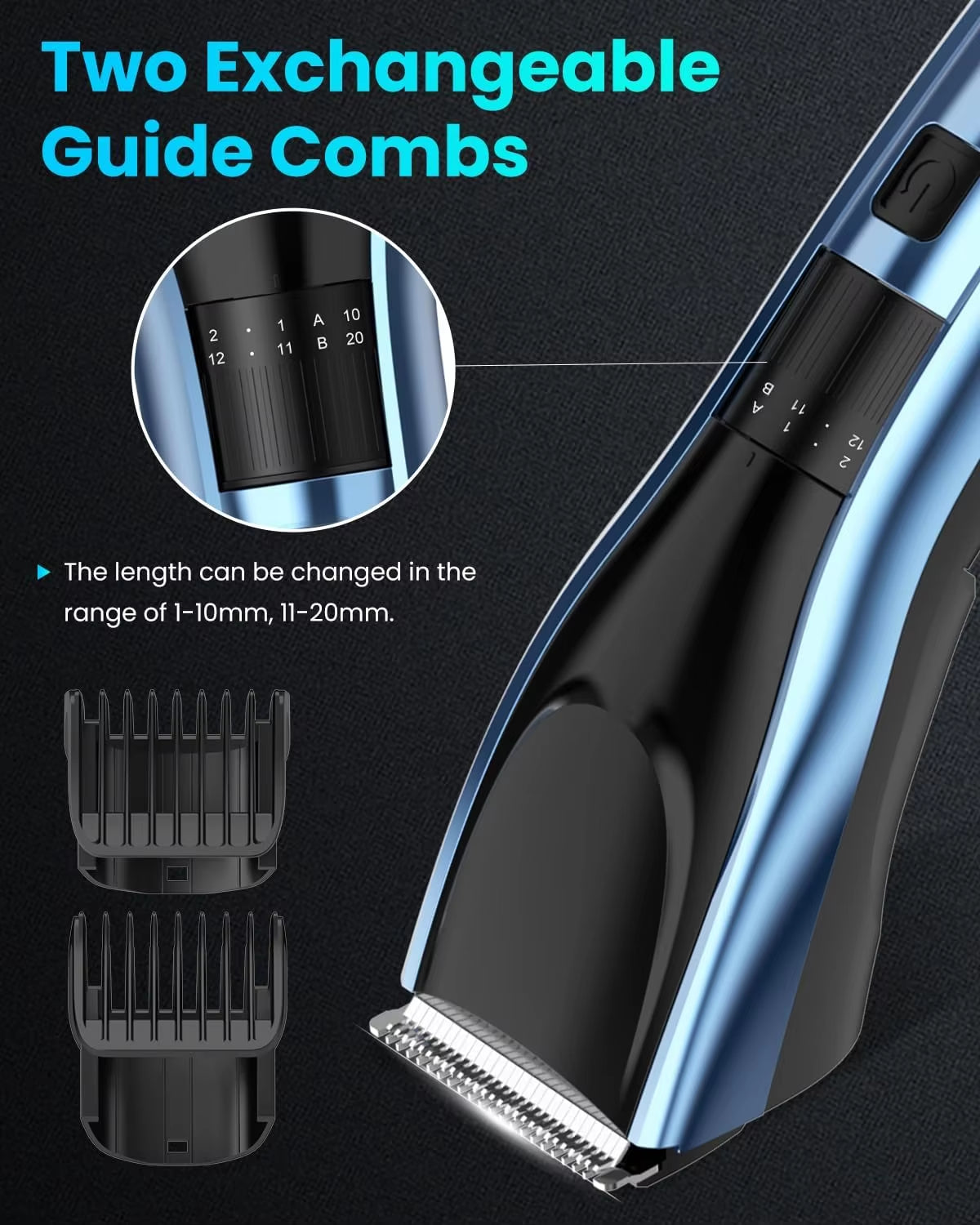 Hair Clippers for Men Cordless Clippers for Hair Cutting Professional Men'S Hair Clippers Rechargeable Hair Trimmer