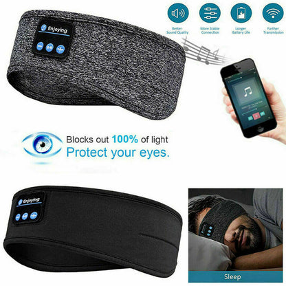 Eye Mask Sleep Headphones Bluetooth 5.0 Headband Wireless Sports Music Earphone