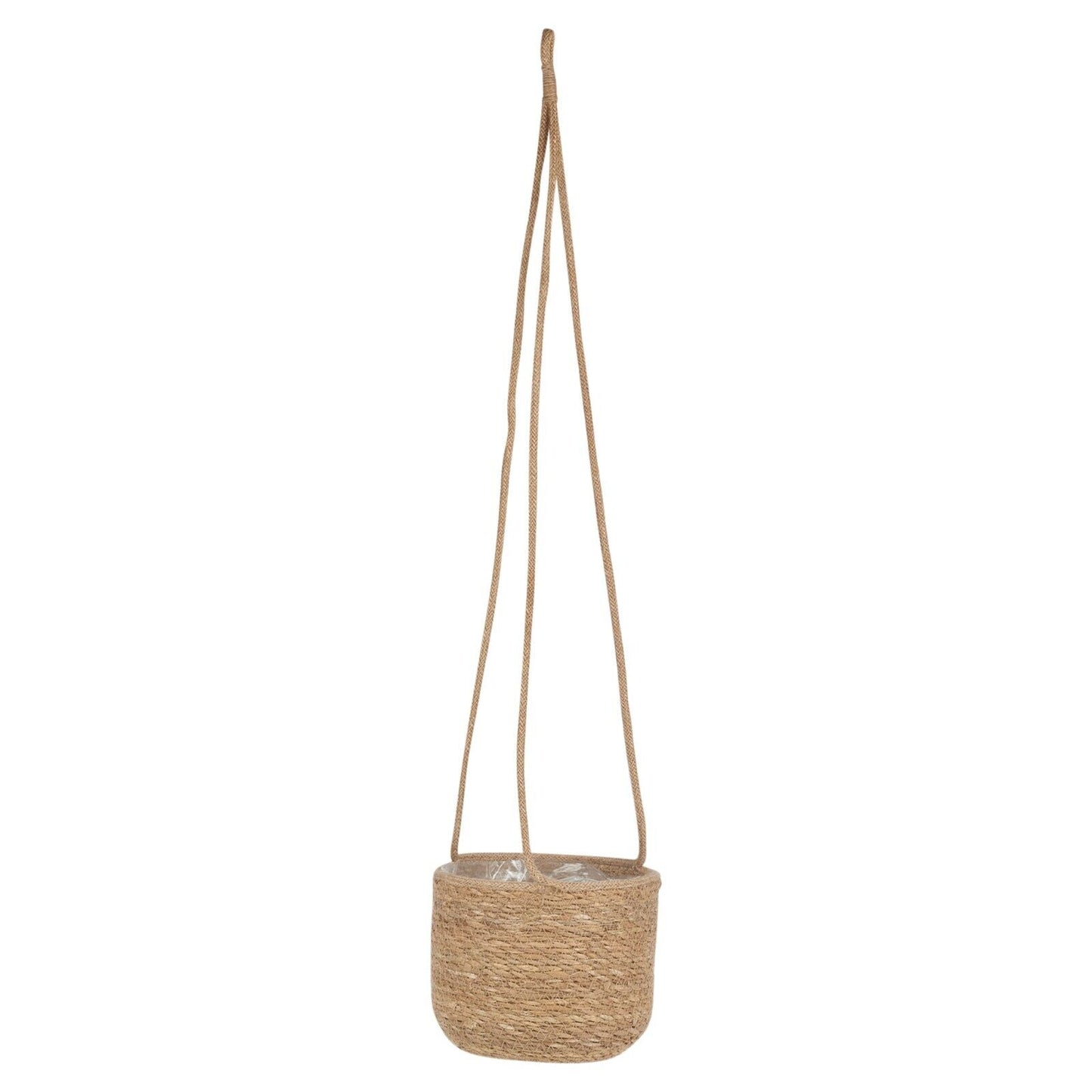 3 Natural Bamboo Outdoor Hanging Garden Large Pots Flower Rope Baskets Planters