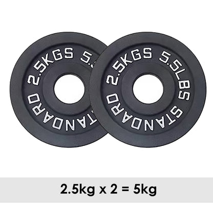 Cast Iron Weight Plates Set Pair 2" Hole Disc Dumbbell Olympic Barbell Weights