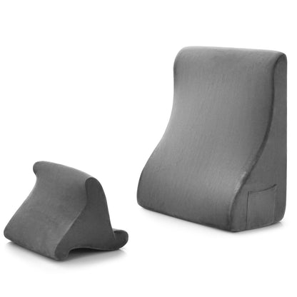 Wedge Pillow Set with Tablet Pillow Stand and Sidepockets