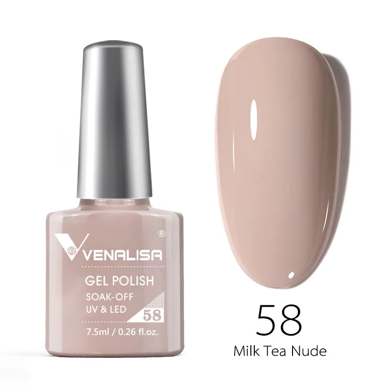 Venalisa Fashion Bling 7.5ml Nude Color Series Soak Off UV LED Nail Gel Polish Cosmetics Nail Manicure Gel Polish Nail Varnish