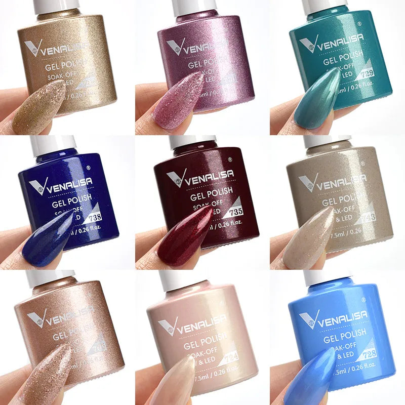 Venalisa Fashion Bling 7.5ml Nude Color Series Soak Off UV LED Nail Gel Polish Cosmetics Nail Manicure Gel Polish Nail Varnish
