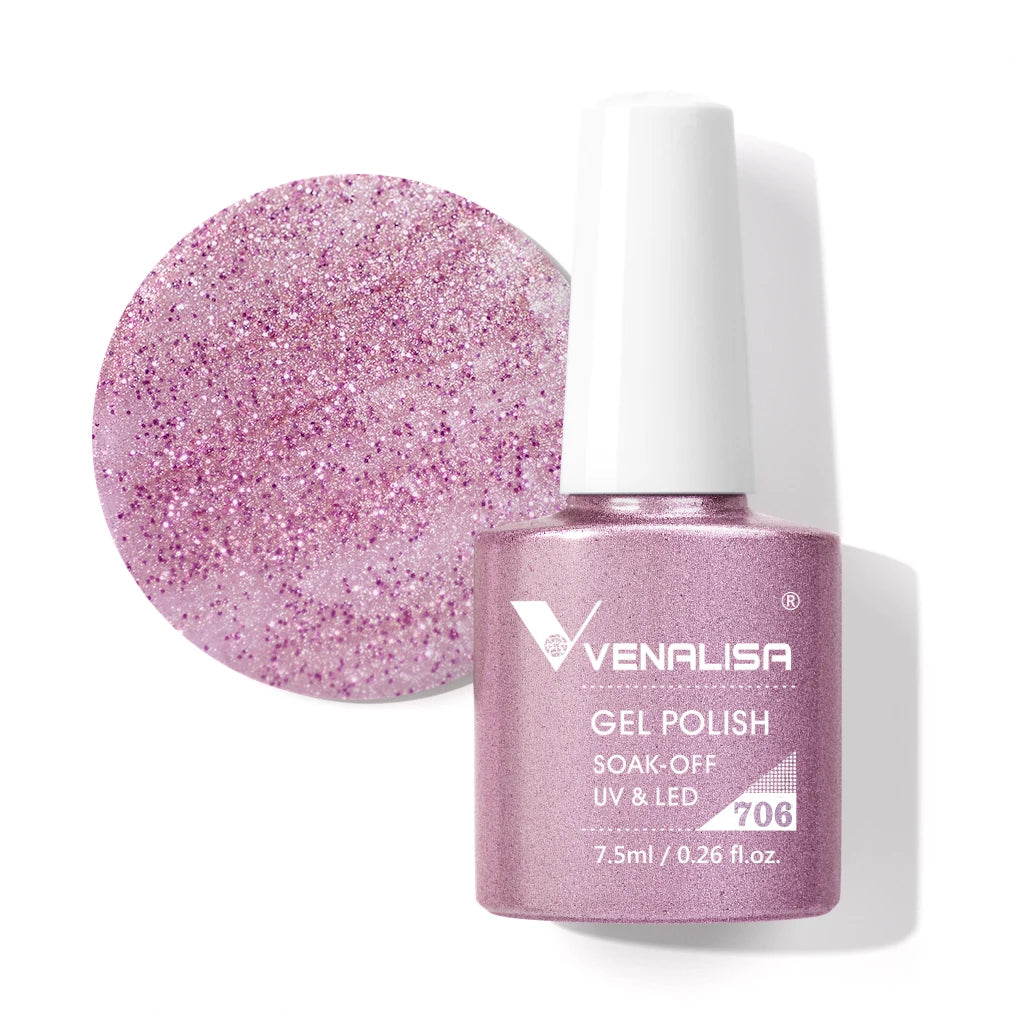 Venalisa Fashion Bling 7.5ml Nude Color Series Soak Off UV LED Nail Gel Polish Cosmetics Nail Manicure Gel Polish Nail Varnish