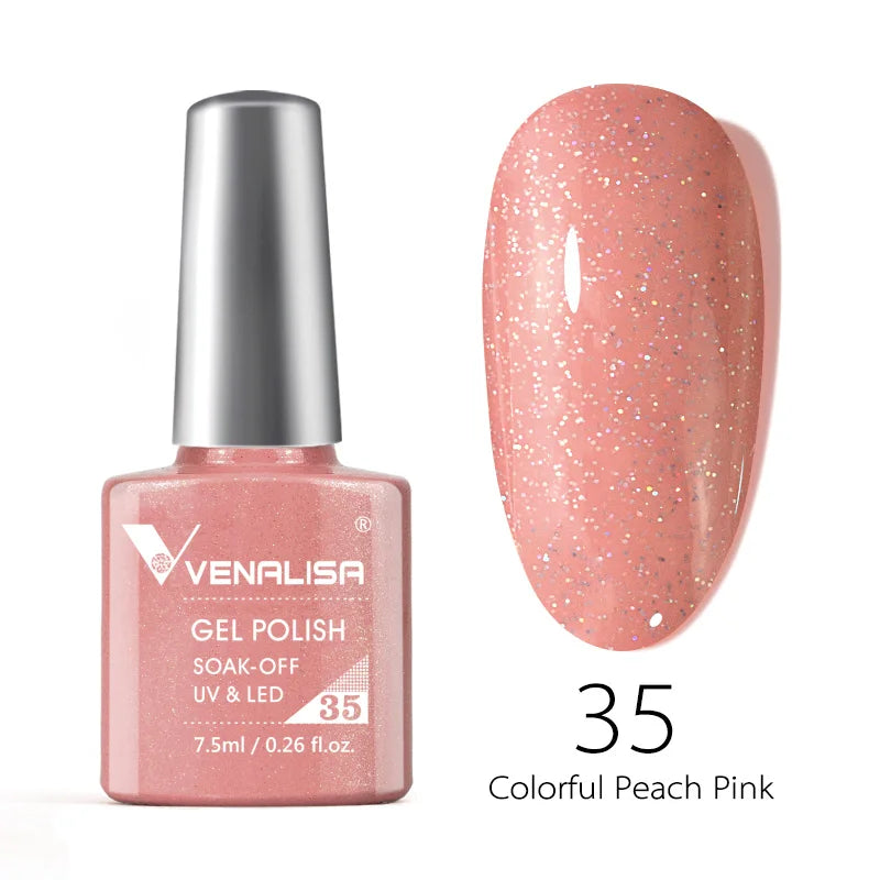 Venalisa Fashion Bling 7.5ml Nude Color Series Soak Off UV LED Nail Gel Polish Cosmetics Nail Manicure Gel Polish Nail Varnish