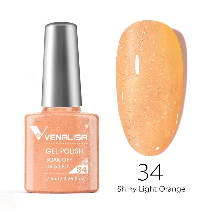 Venalisa Fashion Bling 7.5ml Nude Color Series Soak Off UV LED Nail Gel Polish Cosmetics Nail Manicure Gel Polish Nail Varnish
