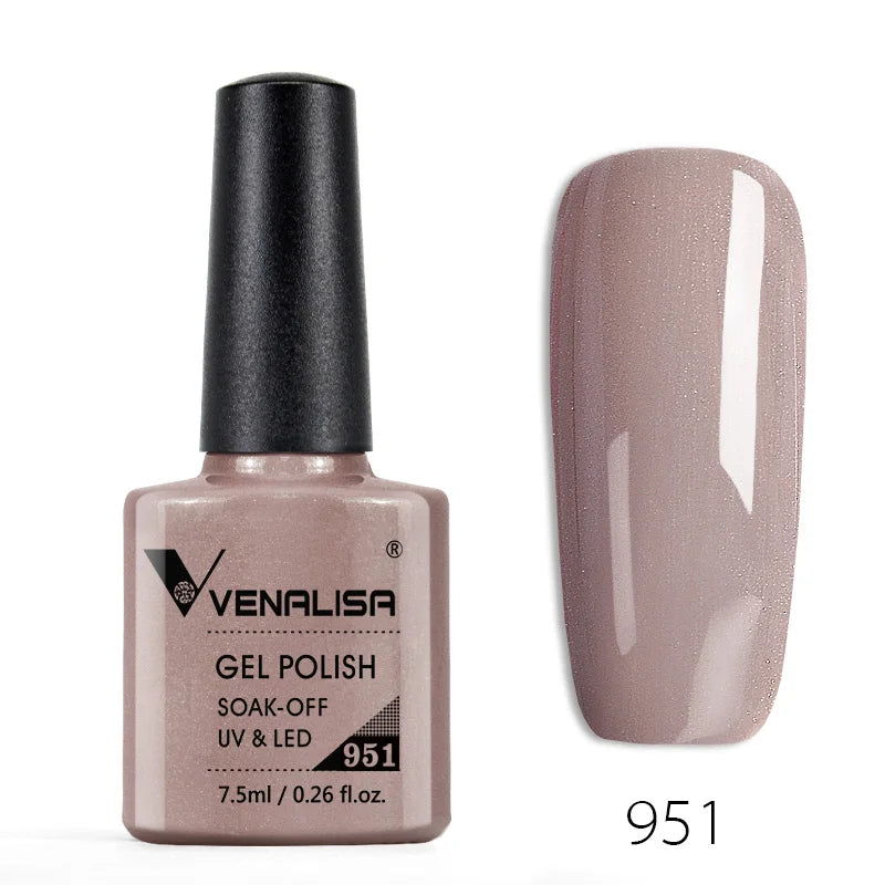 Venalisa Fashion Bling 7.5ml Nude Color Series Soak Off UV LED Nail Gel Polish Cosmetics Nail Manicure Gel Polish Nail Varnish