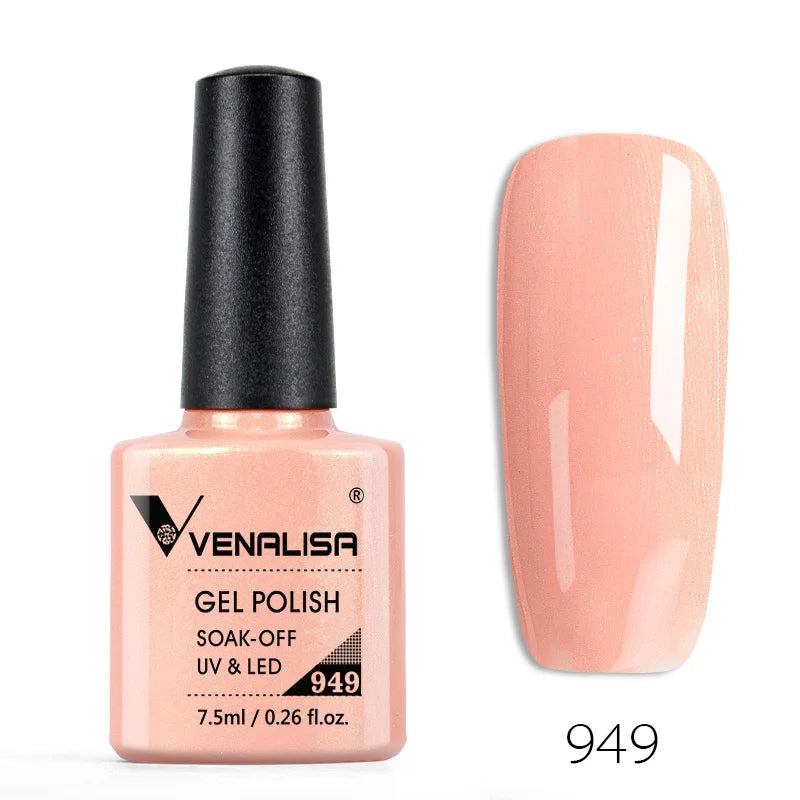 Venalisa Fashion Bling 7.5ml Nude Color Series Soak Off UV LED Nail Gel Polish Cosmetics Nail Manicure Gel Polish Nail Varnish