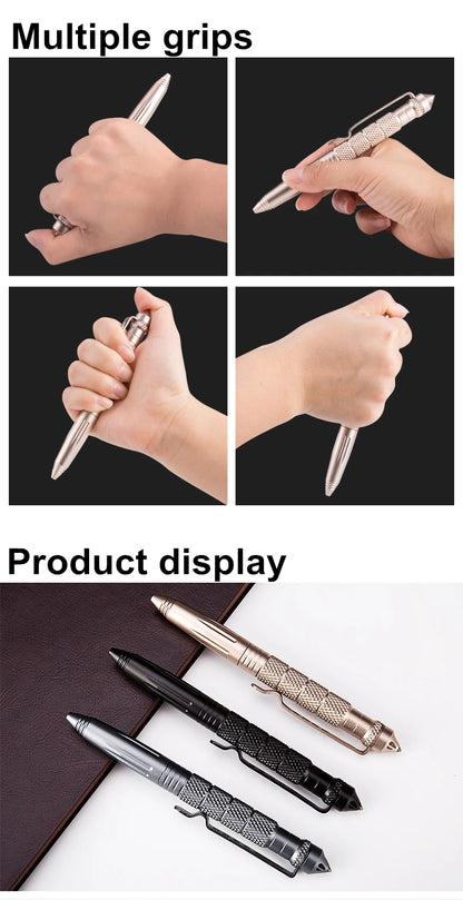 1/8Pcs Tool Pens Multi-functional Pen Tactical Tungsten Steel Rotating Unisex Pen Window Glass Metal Ballpoint Multifunctional