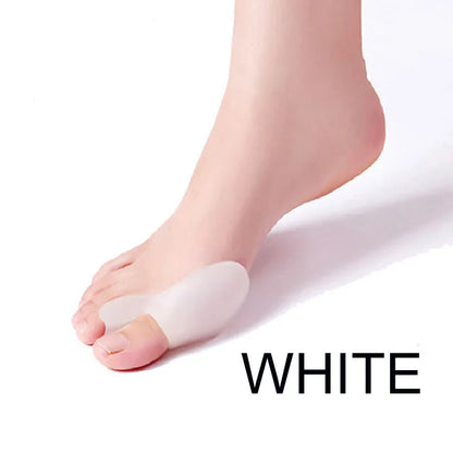2pcs=1pair Silicone Two Hole Toe Separator Gel Foot Finger Protector Bunion Orthopedic Hallux Valgus Guard Straightener Pedicure