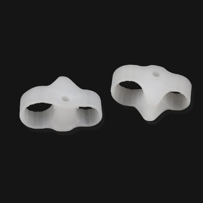 2pcs=1pair Silicone Two Hole Toe Separator Gel Foot Finger Protector Bunion Orthopedic Hallux Valgus Guard Straightener Pedicure