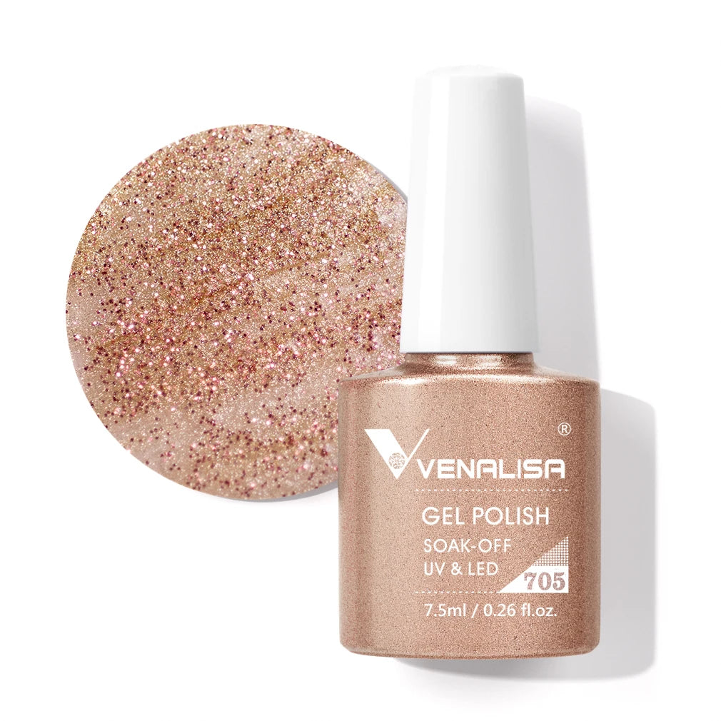 Venalisa Fashion Bling 7.5ml Nude Color Series Soak Off UV LED Nail Gel Polish Cosmetics Nail Manicure Gel Polish Nail Varnish
