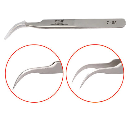 VETUS Stainless Steel Tweezers High Precision Set Eyelash Extension 3d Eyelashes Extensions Vetus Tweezer Tools Pincet