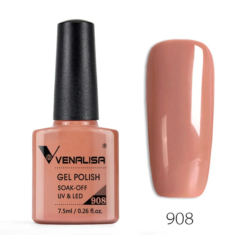 Venalisa Fashion Bling 7.5ml Nude Color Series Soak Off UV LED Nail Gel Polish Cosmetics Nail Manicure Gel Polish Nail Varnish