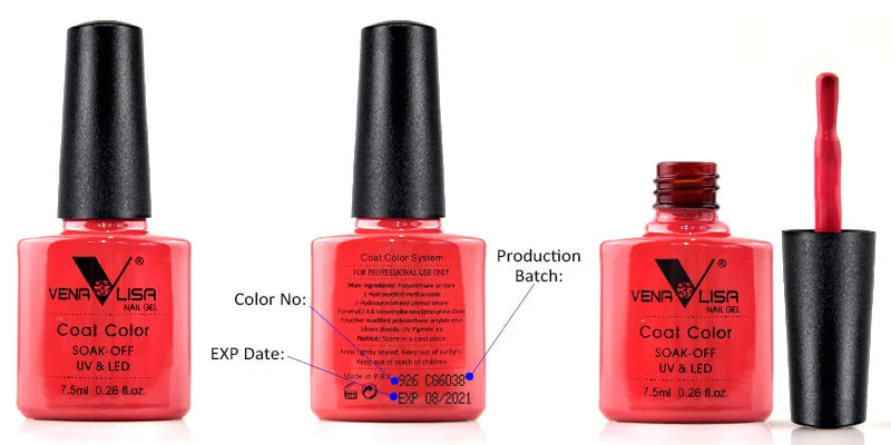Venalisa Fashion Bling 7.5ml Nude Color Series Soak Off UV LED Nail Gel Polish Cosmetics Nail Manicure Gel Polish Nail Varnish