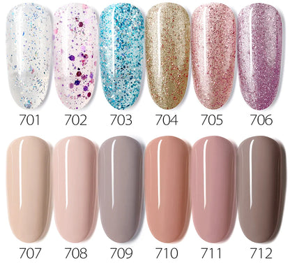 Venalisa Fashion Bling 7.5ml Nude Color Series Soak Off UV LED Nail Gel Polish Cosmetics Nail Manicure Gel Polish Nail Varnish