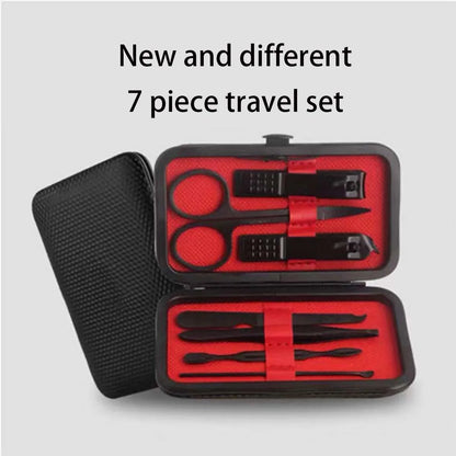 7 Pieces Set Manicure Pedicure Kit Stainless Steel Nail Clippers Grooming Set for Nail Care