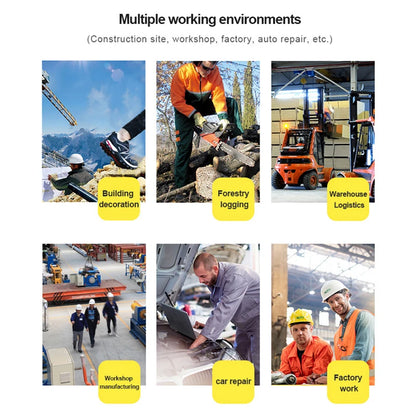 Breathable Men Safety Shoes Steel Toe Work Shoes Outdoor Hiking Sneakers Lightweight Anti-Smash Safety Boots Footwear Male