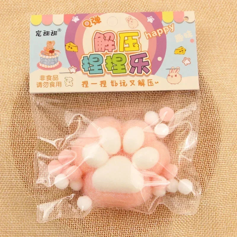 New Cute Interesting Yellow White Hamster Squeeze Toy Silicone Pinch Decompression Toy For Kids Gift Stress Reliever Toys