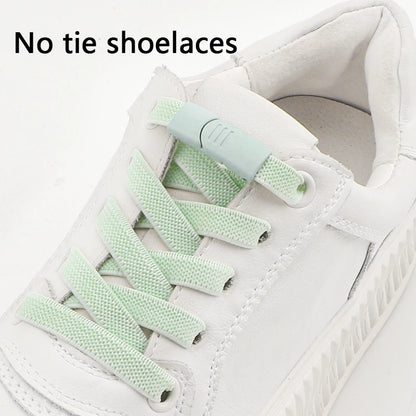 Elastic Shoelaces Magnetic Metal Lock No Tie Shoe Laces For Sneakers Convenient for All Ages Lazy Shoes Lace Accessories 1 Pair